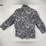 Ellen Tracy Linda Allard, , button‎ Down, paisley pattern blouse, Vintage,size 16 Photo 2