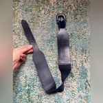 Vintage blue velvet thick waist belt, size small Photo 3