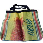 Aerie Blue & Yellow Multicolor Loco in Love Pineapple Beach Bag Tote Women Photo 4