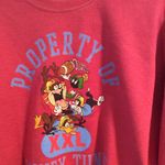 Looney Tunes Looney Tune cropped sweat shirt womens red Large L Photo 1