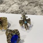 Lot Of 3 Beautiful Adjustable Ornate Women's Costume Rings Photo 11