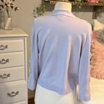 Cable & Gauge Cable & Gage Lavender Sweater Lightweight Purple Cardigan Bow Lattice Sleeve L Photo 5