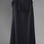 Women’s S Dottie Fringe Summer Sunset Slip Dress Boho Grunge Western NWT Black Photo 0