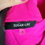 Sugar Lips Hailee Ruffle Sleeve Mini Dress Neon-Pink Back Tie Detail size S Photo 5