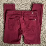 7 For All Mankind 7FAM Gwenevere ankle size 28 maroon denim jeans Photo 4