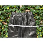 100% Genuine Leather Black Pencil Skirt Size 6 Photo 7