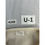 Cyrus Womans Pullover Sweater XL Ivory Crew Neck Long Sleeve Cable Knit Photo 2