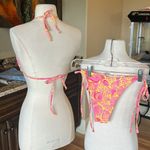 String Bikini Set Pink Yellow Tropical Size undefined Photo 7