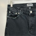 AGOLDE  Toni Mid Rise Raw Hem Black Straight Leg Jeans Size 27 Photo 2