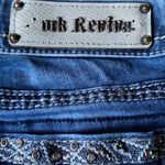 Rock Revival  Blue Denim Tansy Mid Rise curvy Boot Cut Embellished Jeans 27 Photo 6