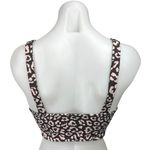 Beach Riot Black Cream Animal Leopard Print Knot Athletic Sports Bra Top Size M Photo 1