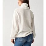 Faherty Echo Thermal Mock Neck Pullover Top Womens Large Ivory Organic Cotton White Photo 8