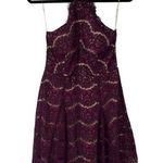 Francesca's Francesca’s Purple/Plum Lace Overlay Short Event Dress Sz M women’s semi formal Photo 0