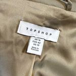 Topshop  Women 10 Beige Tan Button Long Sleeve Lined Jacket Blazer Corporate Core Photo 7
