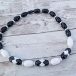 Vintage Necklace Stylish Retro Black & White Statement Chunky Photo 4