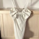 Lovely Day Womens Elegant White Bow Dress Small Photo 1