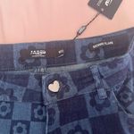 Jaded London  Blue and Black Floral Patterned Flare Jeans Photo 2