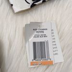 Alex Evenings Women's White Black Floral Bow Shawl Collar Satin Blouse Size SP Photo 5