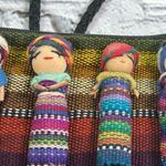 Mexican Worry Doll Purse Zipper Shoulder Bag Purse Artisan Purple Photo 9
