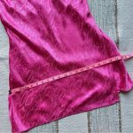 ZARA  Barbie Pink Jacquard Animal Print Sleeveless Satin Mini Dress Women’s Large Photo 7