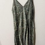 ZARA Green Paisley Slip Mini Dress Photo 6