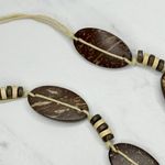 Coconut Shell Beaded Tie Belt Boho Natural Brown Medium (M) ✨ Photo 5