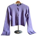 Wild Fable  Women's Lavender Button-Front Ribbed Cardigan - Size Small - NWT Photo 0