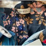 Spell/Free People Tyler Printed Shirt in Blue Shadow Size S. NWT Photo 7