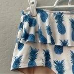 Kortni Jeane  blue pineapple high waisted peplum style swim bottoms medium Photo 2