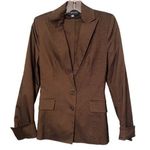 Patrizia Pepe Italian Brown shiny metallic blazer​ Size L Photo 0