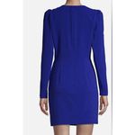 Parker  Black Label Clinton Cobalt Blue Ruffle Fitted Sheath Mini Dress Size 2 Photo 5