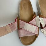 Soludos Red Woven Leather Pool Slide Photo 5