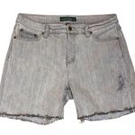 Ralph Lauren Gray Cut Off Denim Jean Frayed Edge Hem Distressed Shorts ~ Size 10 Photo 0