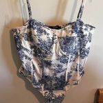 NWT Toile Print Bodysuit Blue Size 4X Photo 4