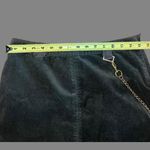 Tommy Hilfiger RARE & VINTAGE/Y2K VELVET OLIVE GREEN MINI SKIRT W GOLD ACCENT CHAIN Photo 6