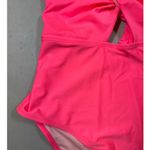 Cupshe NWT  One Shoulder Cutout Swimsuit Pink Twist Front One Piece Lined M Photo 9