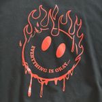 Romwe Black and Red Crewneck Sweater with Graphic Design size M Photo 1