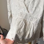 Sail To Sable  White Lace Peplum Blouse Photo 2