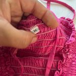 Cabali Hot Pink Smocked Midi Sundress Size M | Hawaiian Floral Beach Dress Size M Photo 4