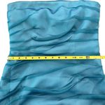 Kay Unger Strapless Ruched Column Dress Size 6 — Y2K Whimsy Meets‎ Modern Grace Blue Photo 8