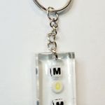 5/$25 Clear 'MOM' resin Keychain handmade Yellow Photo 1