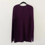 Rag and Bone Merino Wool Knit Longline V Neck Sweater Plum Purple Size S Photo 4