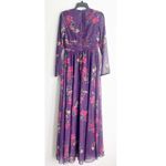 Mac Duggal  Long Sleeve Ruched Top Deep V Gown, Size 4, EXCELLENT Retail $ Photo 2