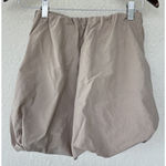 ZARA Tan Draped Gathered Mini Bubble Balloon Skirt High Waist Women’s XS Prep Photo 4