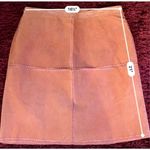 VTG Vintage Pink Suede MIDI Skirt Crochet 16 Photo 5