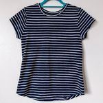 Sonoma Navy and White Horizontal Stripe Short Sleeve Tee Size Medium Photo 0