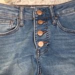 RSQ Women’s Button Fly Rolled Cuffed High Rise Button Fly Denim Jean Shorts Photo 2