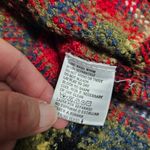 Liz Claiborne Vintage  Red & Green Plaid Wool Blend Vneck Sweater Size Medium Photo 6