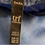 ZARA  Asymmetrical Ruffle Puff Sleeve Denim
Dress (Size XS) Photo 4