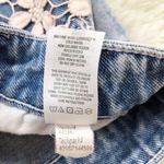 Roxy Light Pink Lace Front Acid Wash High Waisted High Rise Jean Shorts Size 1 Photo 7